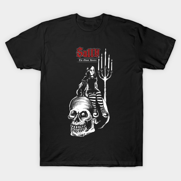 Sally the Ghost Hunter horror comic T-Shirt by wildsidecomix